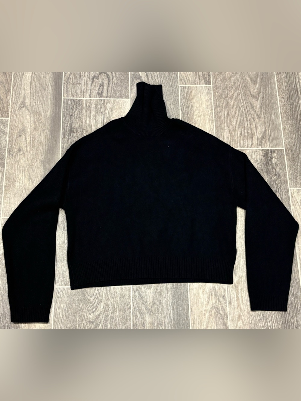 Dynamite Black Cropped Turtleneck Sweater